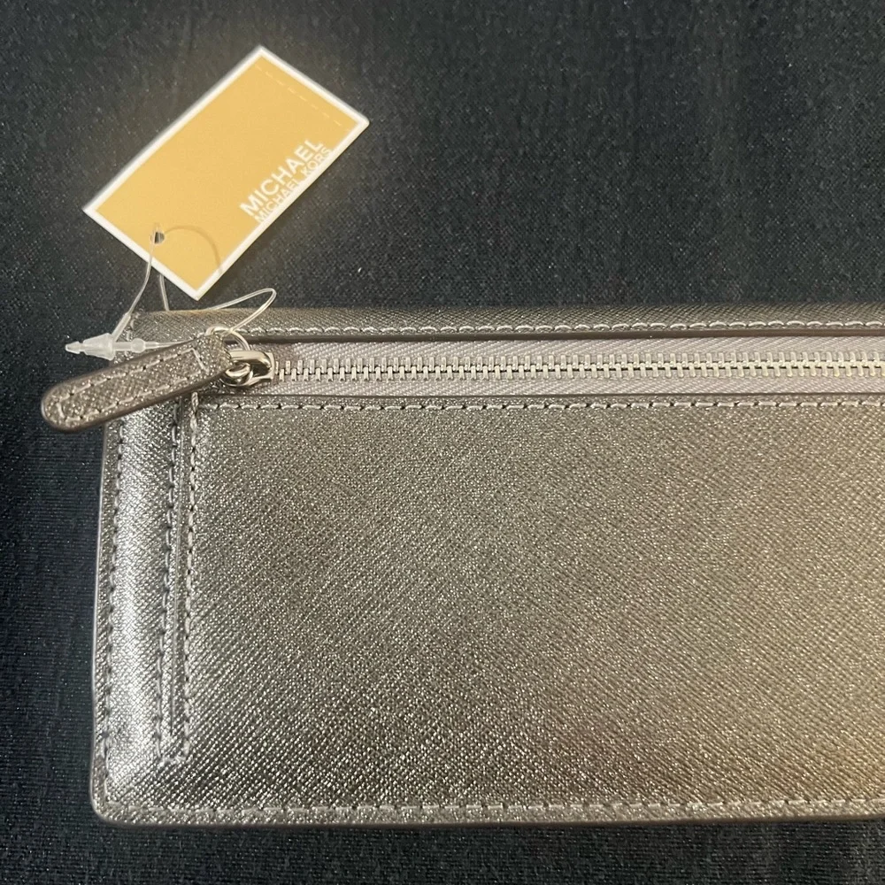 Michael Kors Metallic Silver Clutch - Picture 4 of 11